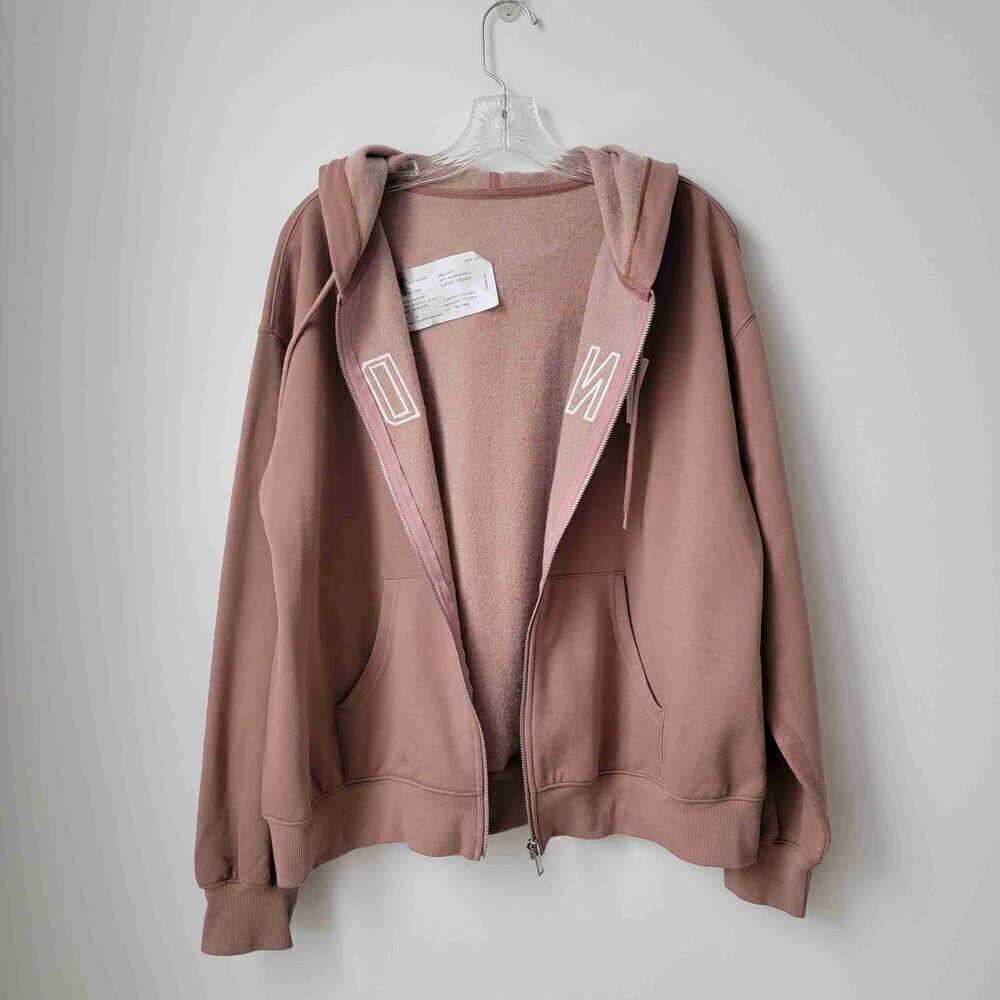 NEW Old Navy Gorpcore Logo Zip Hoodie Front Pockets Drawstrings Unisex Raglan XL - Picture 6 of 9